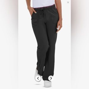 Break On Through Heart Breaker Women's 4-Pocket STRETCH Logo Elastic Scrub Pants